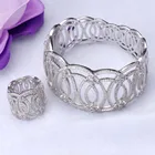 Large Big Wide Size Hollow Hole Bijouterie Large Stone Bangle 5-1409