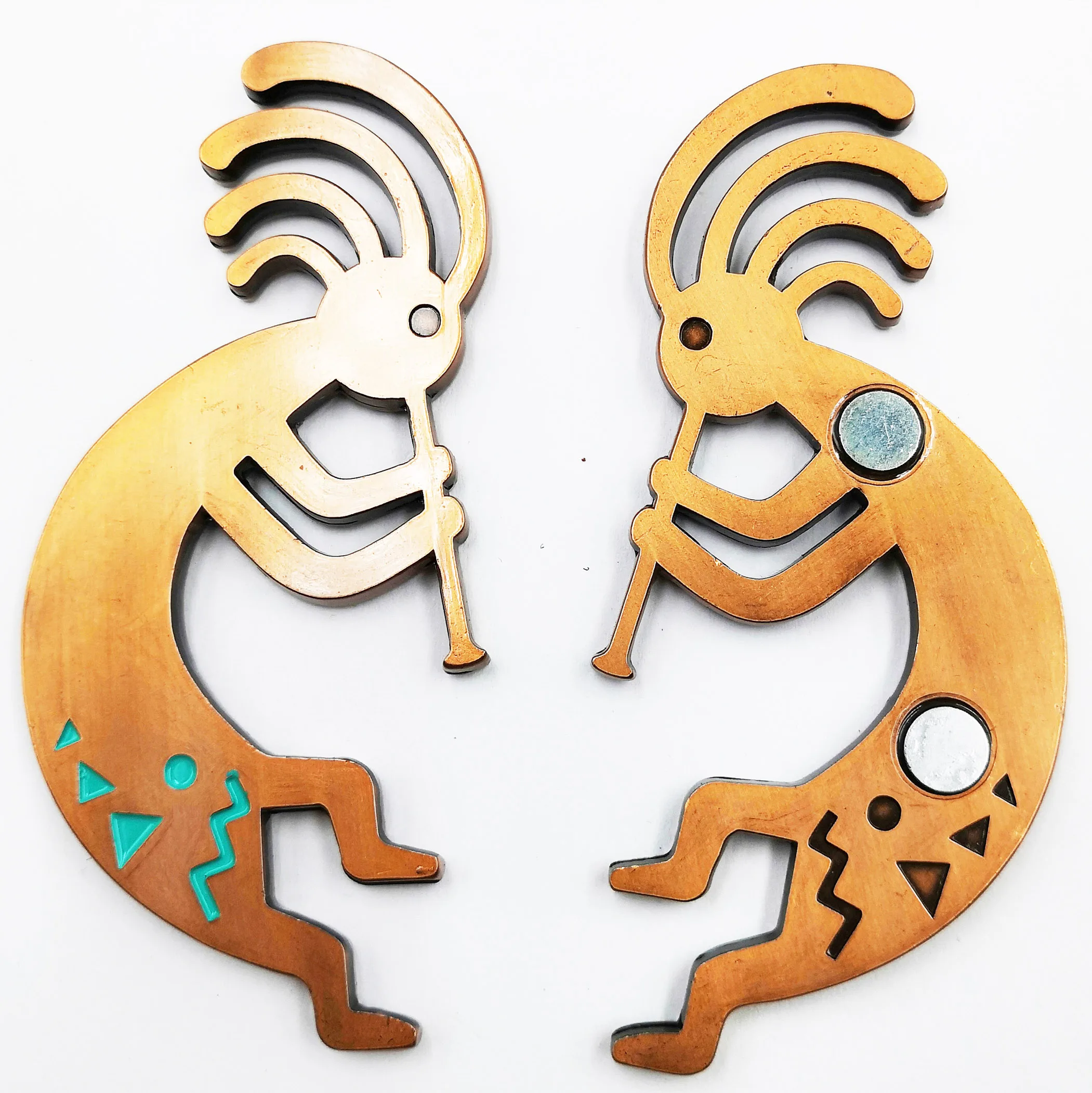 charm souvenir metal fridge magnet for kokopelli