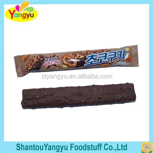 20g puffed black choco biscuit round stick