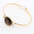 Set Natural Bracelet Women Round Shape Bracelet Set 24K Gold Plated Jewelry Natural Druzy Charm Bracelet Women Br12448
