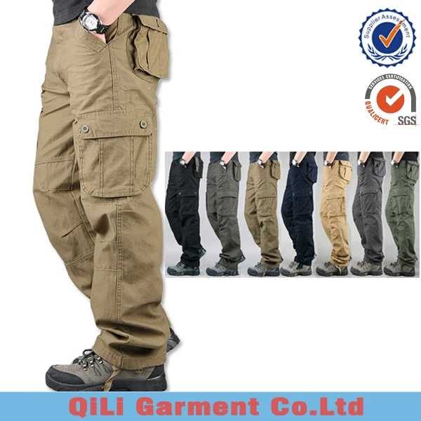 M&S&W Mens Casual Outdoor Cotton Multi Pocket Workout Combat Military Cargo Pants