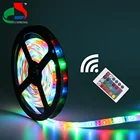 New Arrival 12V Colorful RGB 2835 5050 LED Strip Light with 24 Keys IR Remote Control and Control Box christmas tree decoration