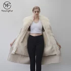 Woolen Coat Woolen Fur Coat Winter New Europe Autumn And Winter Long Cashmere Woolen Coat With Mongolian Fur