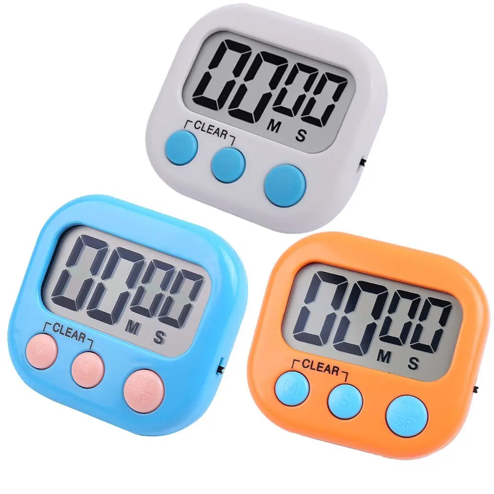 Steel Magnetic Kitchen LCD Digital Timer 99 Cooking Alarm a G7Q6 