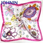 Silk Scarves Print Satin Scarf Johnin Digital Printing Silk Satin Polyester Lady Summer Square Satin Scarf