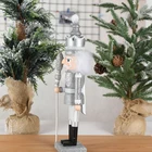 Silver Nutcrackers Silver 42cm Silver King Wooden Nutcracker Made In China