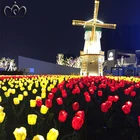 Decoration For Shopping Mall New Year Decoration Artificial Rose Tulip Stand Flowers For Shopping Mall And Event Decoration