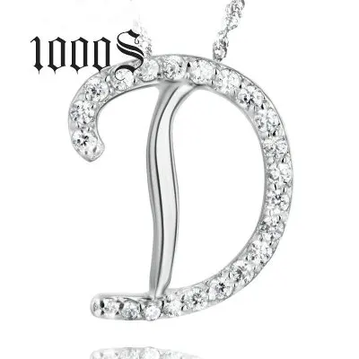 Necklace Silver Letter Necklace Pendant 
