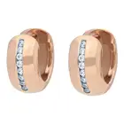 Hoop Earrings Earrings Big Circle Hoop Channel Stones Hoop Pure Titanium Huggie Earrings Manufacturer Shenzhen