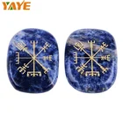 Stones Agate Stone Polished Engraved Stones Wholesale Polished Sodalite Palm Stones Engraved Agate Stone Slices