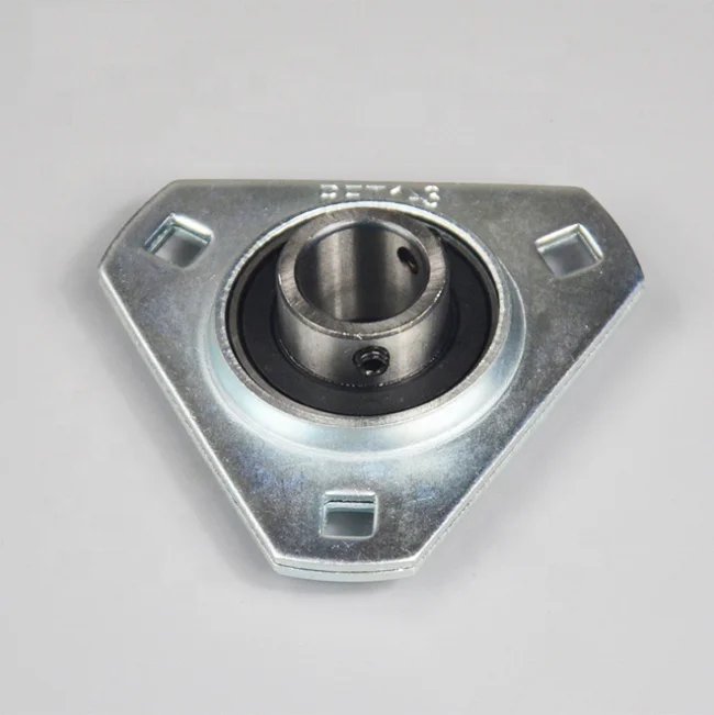 Sold in Pairs PFT205 Triangle 3 Bolt Pressed Steel Bearing Flanges 