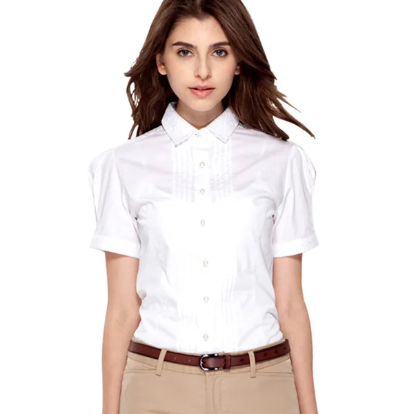 Business Women Wear Blouse Short Sleeve 