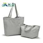 Cotton Gray Latest Customized Printing Cotton Bag Portable Handle Light Gray Cotton Shopping Tote Bag