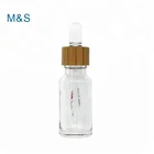Medical Bottle Bamboo Dropper Bottle Transparent 20ml Medical Glass Bottle With Clear Teat Bamboo Dropper