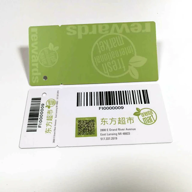 plastic membership cards with barcodes