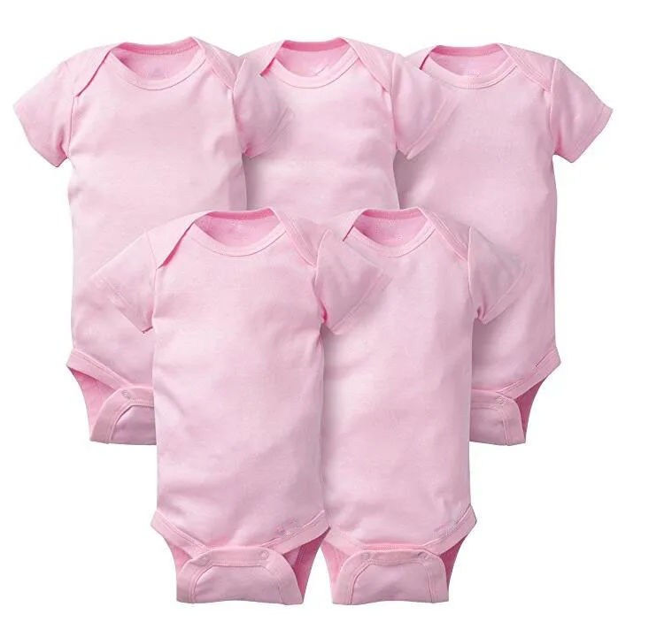 manufacturer 5Pcs Newborn girl boy OEM print romper cotton baby jumpsuit baby romper