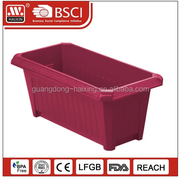 Wholesale small plastic decorative balcony and wall mounted flower stand pots