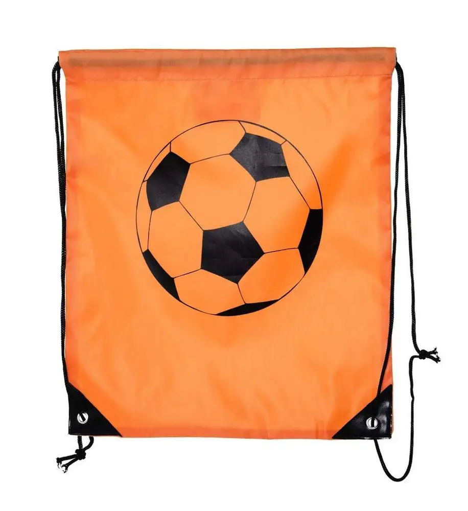 Personalized custom durable waterproof football softball cinch backpack sports soccer drawstring bag