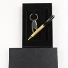 Corporate Gifts For Men Gold Color Men Corporate Executive Pen Gift Set For Promotion Pen With Keychain