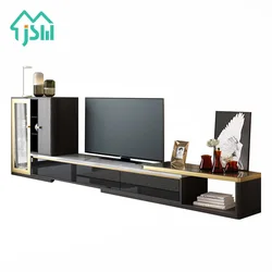 Rectangular MDF material living room furniture luxury modern used tv table