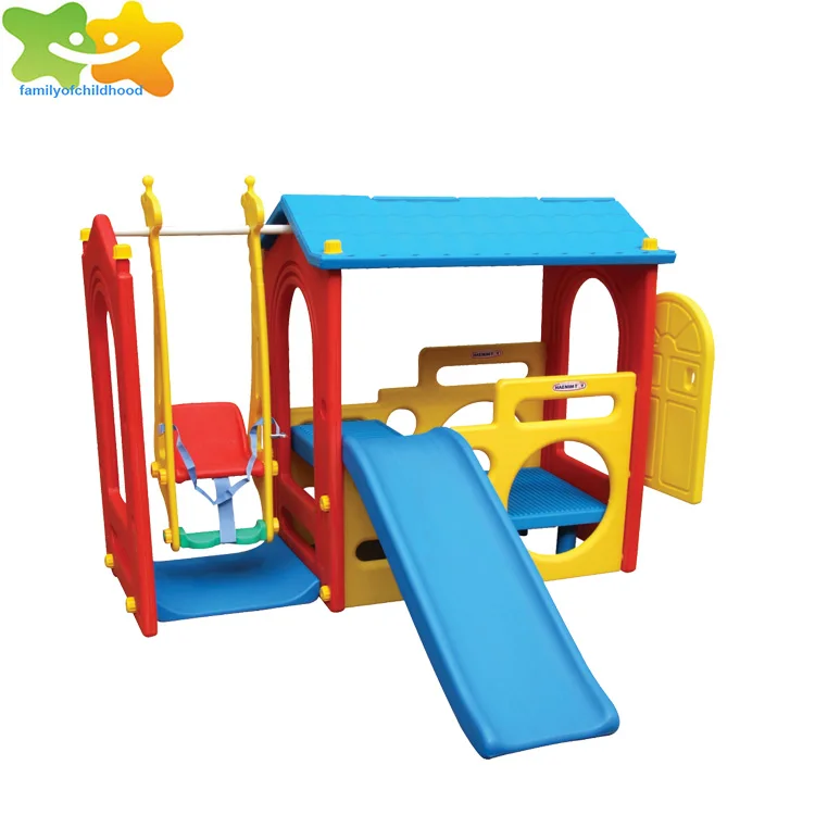 childrens playhouse with slide and swing