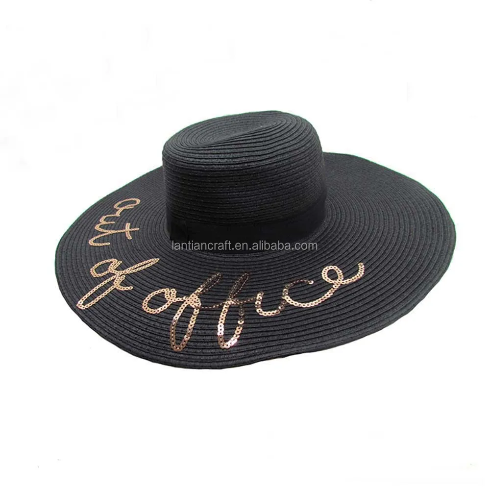 Buy Floppy Straw Hat,Embroidered Straw 