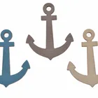 Nautical Wholesale Set Wood Vintage Nautical Wall Art Beach Sailing Fish Sea Horse Beach Decor Shabby Chic