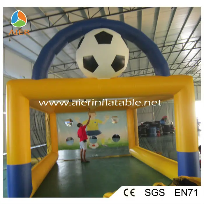 13x10ft Inflatable Football Shooting Soccer Toss Kids Goal Game With Air Blower 