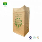 Paper Bag Bags Customized Biodegradable Brown Paper Bag Leaf Lawn Grass Garden Paper Bag Refuse Trash Wast Garbage Bags