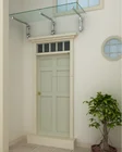 Stainless Steel Canopy Door Glass Canopy Outdoor Stainless Steel Frame Glass Roof Canopy Entry Front Door Window Glass Awning Rain Protector Snow Shelter