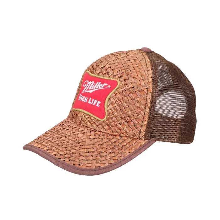 straw trucker hat