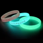 Silicone Wristbands Glow In Dark Custom Luminous Silicone Wristbands /bracelets Glow In Dark