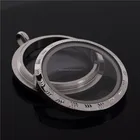 Pendant Locket Pendant 316L Stainless Steel Twist Round Shape Memory Glass Locket Pendant Jewelry