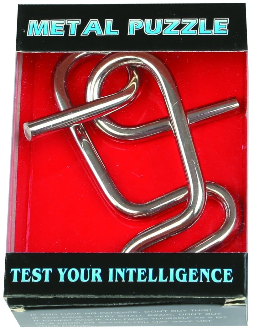 Kids Adults Iq Test Mind Game Toys Brain Teaser Metal Wire Puzzles