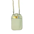 Unisex Leather Cell Phone Neck Pouch Shoulder Bag Portable Smart Phone Bag