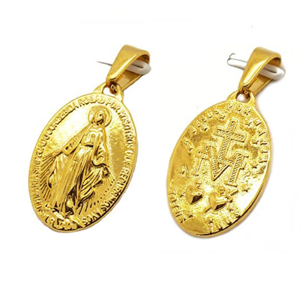 Catholic Mother Charm Stainless Steel 