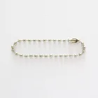 Bead Necklace Bead Chain Silver Practical Bead Ball Chain Necklace Luggage Tag