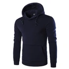 Hoodie Mens Gym Hoodies Hot Sale Men's Pullover Fitted Hoodie Gym Wear 50% Cotton 50% Polyester Hoodie With Fleece Lining