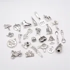 Silver Charms Silver Pendant Hot Selling Cute Mini Silver Color Pendants Custom Made Logo Engraved Charms For Necklace Bracelet