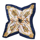 Silk Like Scarf Women's Flower Large Square Satin Headscarf