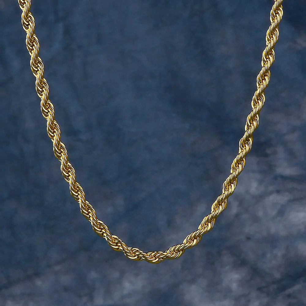 Krkc\u0026co Hip Hop Necklace 3mm 24inch 14k 