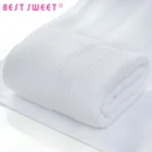 Jacquard Plain Towel Hotel 100% Cotton Towels Jacquard Satin Plain White 100% Cotton Hotel Bath Towel