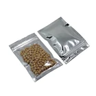 Foil Bag Ziplock Aluminum Foil Bag Silver Aluminum Foil Mylar Recloseable Ziplock Bag Clear Front With Zipper Top