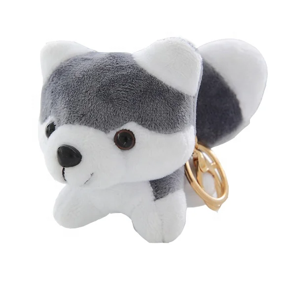 husky plush keychain