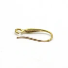17.5mm silver earring hooks flat cord raw brass ear wire