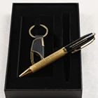 Corporate Gift Corporate Gift Set Gold Color Men Corporate Executive Pen Gift Set For Promotion Pen With Keychain