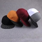 6 Panel Snapbacks 6 Panel Bulk Plain Flat Brim Cap Custom Blank Snapback Cap Wholesale
