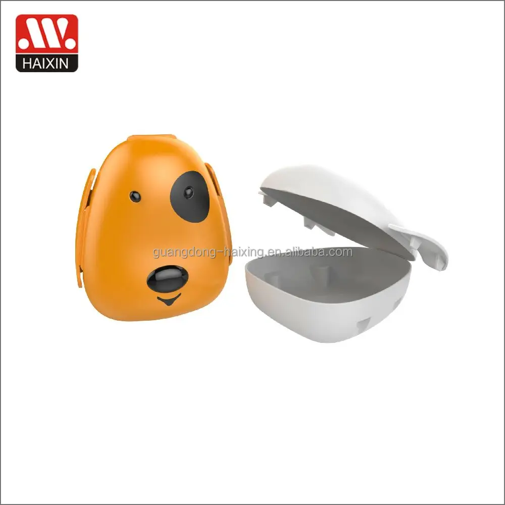 Haixing provide Custom Animal Face Dog Face Shape Plastic Lunch box food container