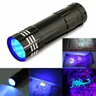 Led Aluminium Torch 9 LED UV Flashlight Aluminium Blacklight Torch Light Ultra Violet 395nm UV Flashlight