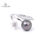 Rings Shell Ring Luxury Pearl Rings Lady's Shell Flower Branch Designs Fashion Women Ring